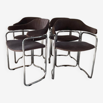 Série de 4 fauteuils italiens par Otto Gerdau années 70