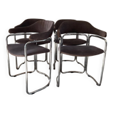 Série de 4 fauteuils italiens par Otto Gerdau années 70