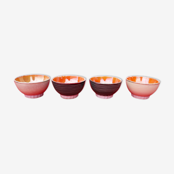 4 semi-vitrified bowls Ceranord Saint Amand diam 8.5 cm