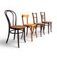Ensemble de 4 chaises de bistrot 1900 dépareillées