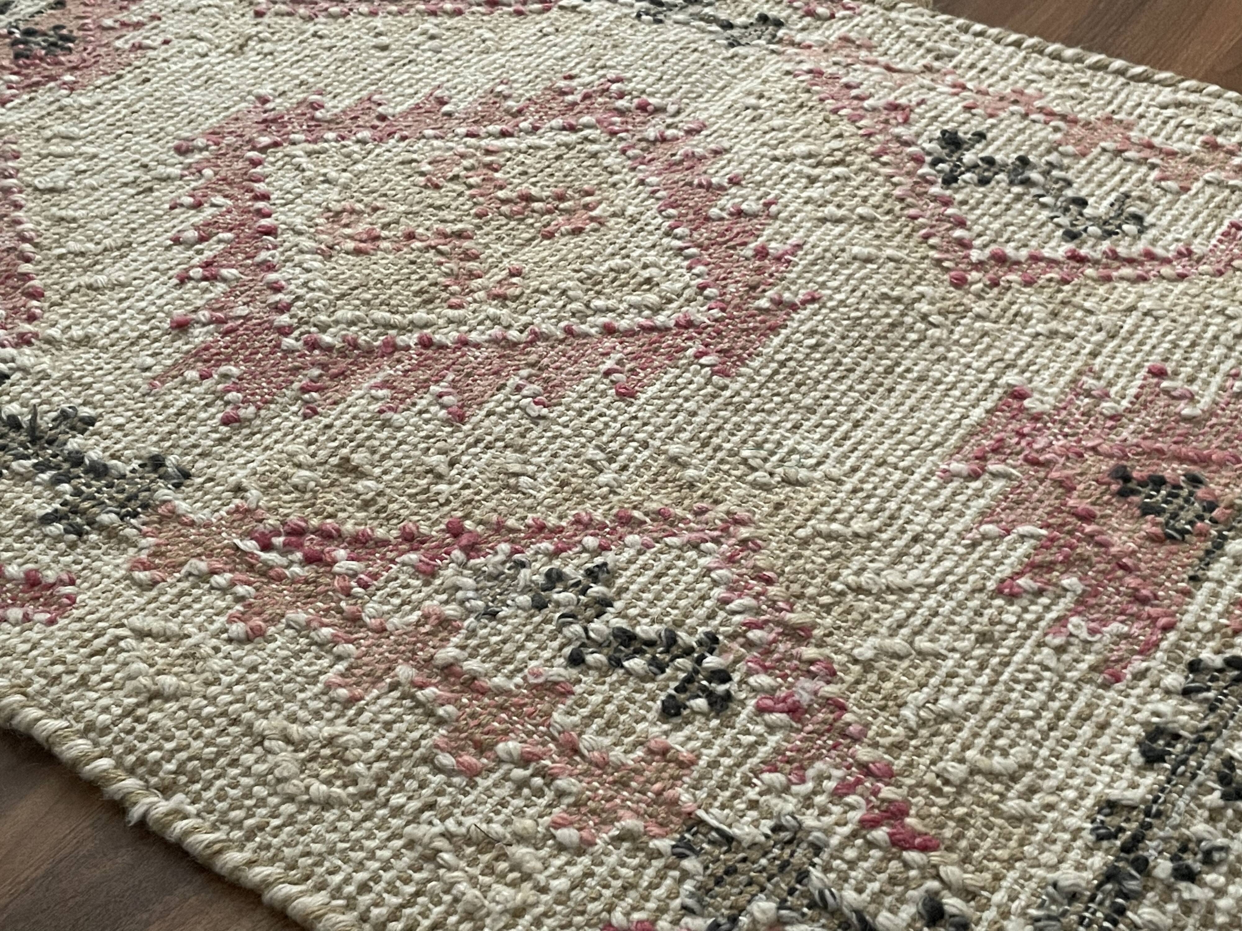 Tapis Kilim tissé à la main en coton chanvre Indien traditionnel