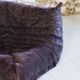 Togo aubergine corner armchair by Michel Ducaroy for Ligne Roset