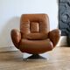"Space age" armchair, 1970s, leather.