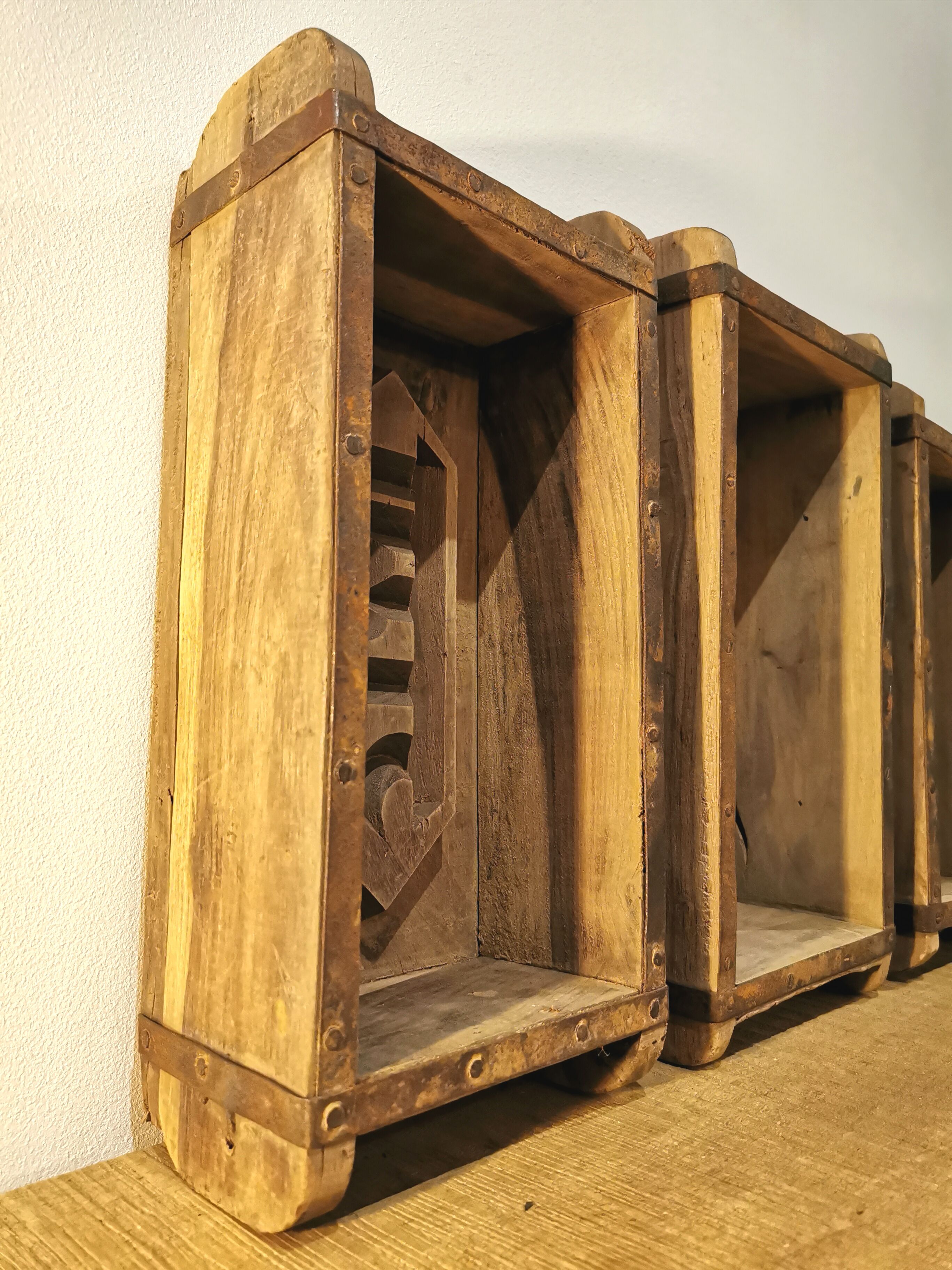 Set of 3 old brick moulds