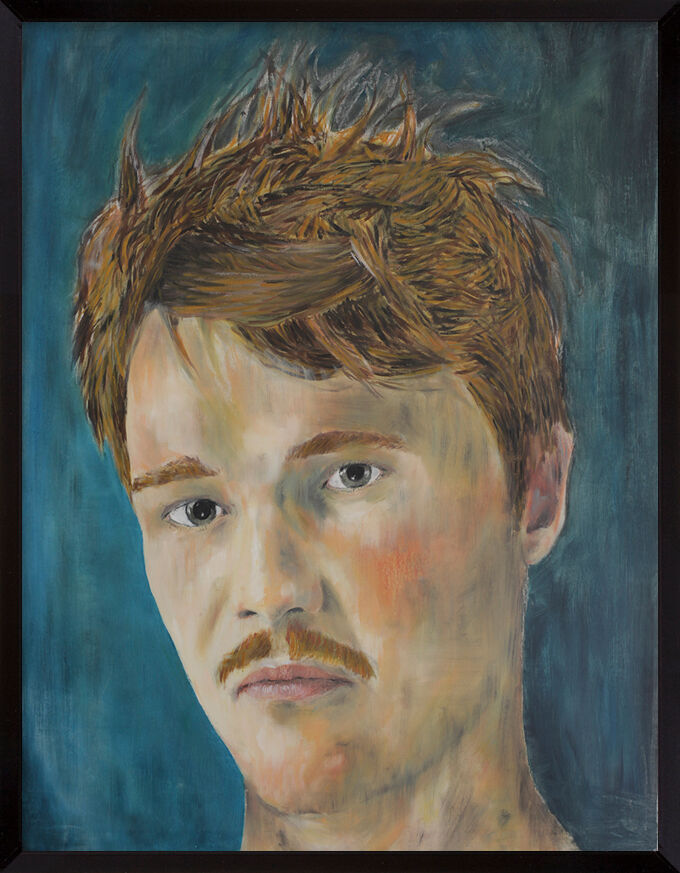 Portrait painting young man