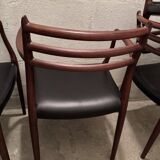 5 Fauteuils scandinave Niels o Møllers Møbelfabrik modéle 62