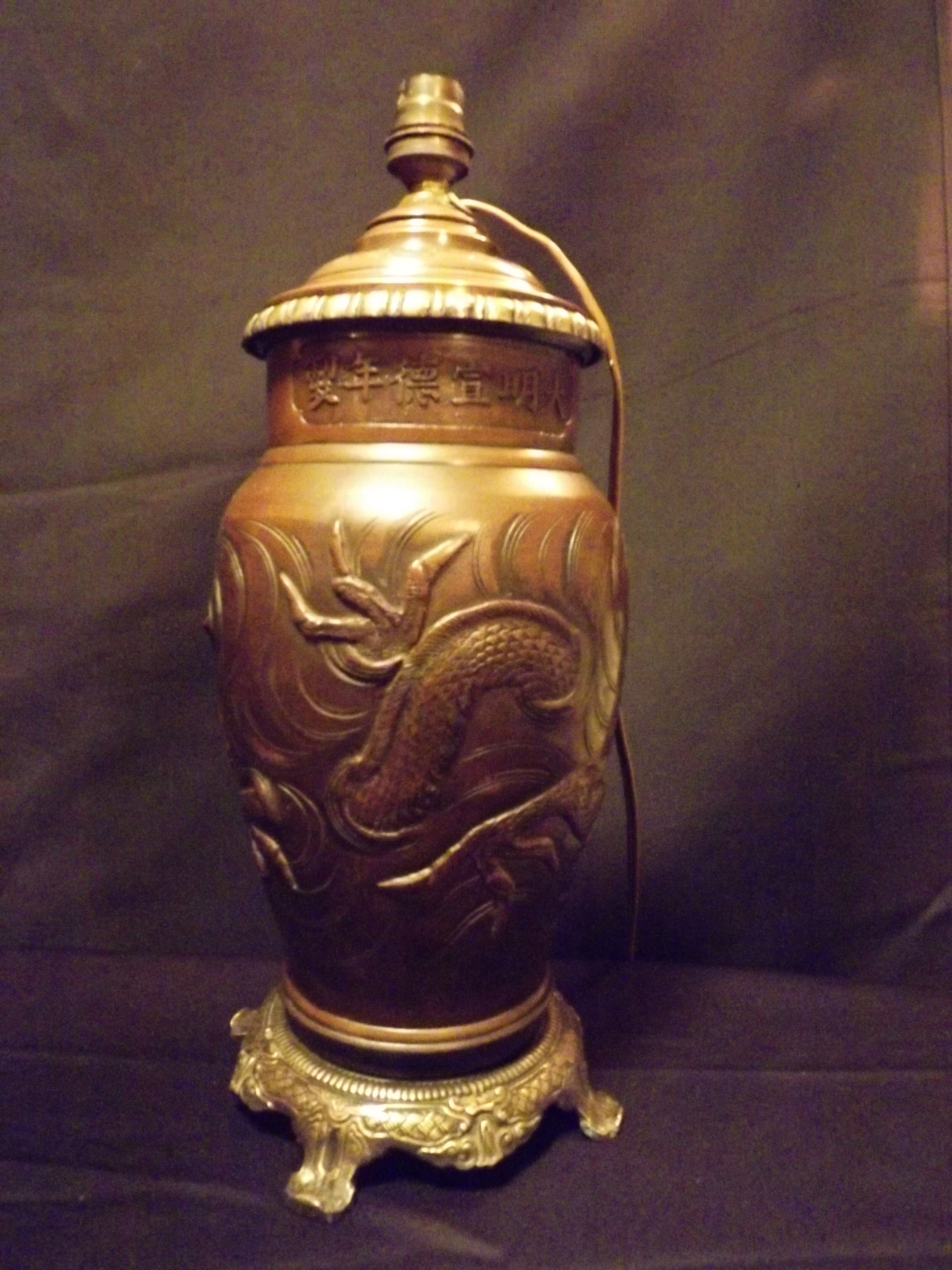 Japan bronze lamp foot