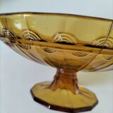 Plat piedouche en verre