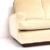 Vintage 3-seater sofa with cream-coloured upholstery from the 1970s
