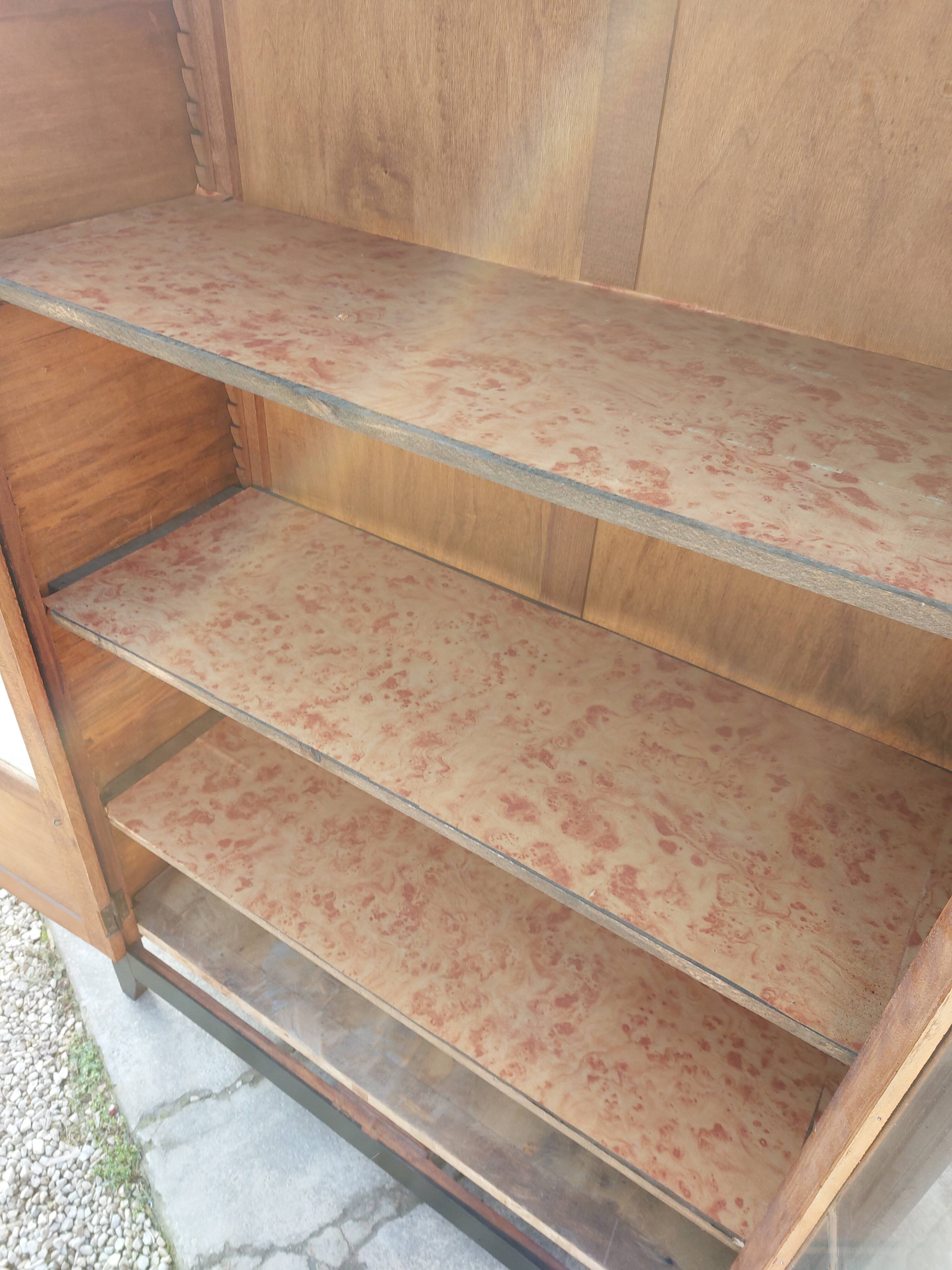 Parisian antique black patinated showcase