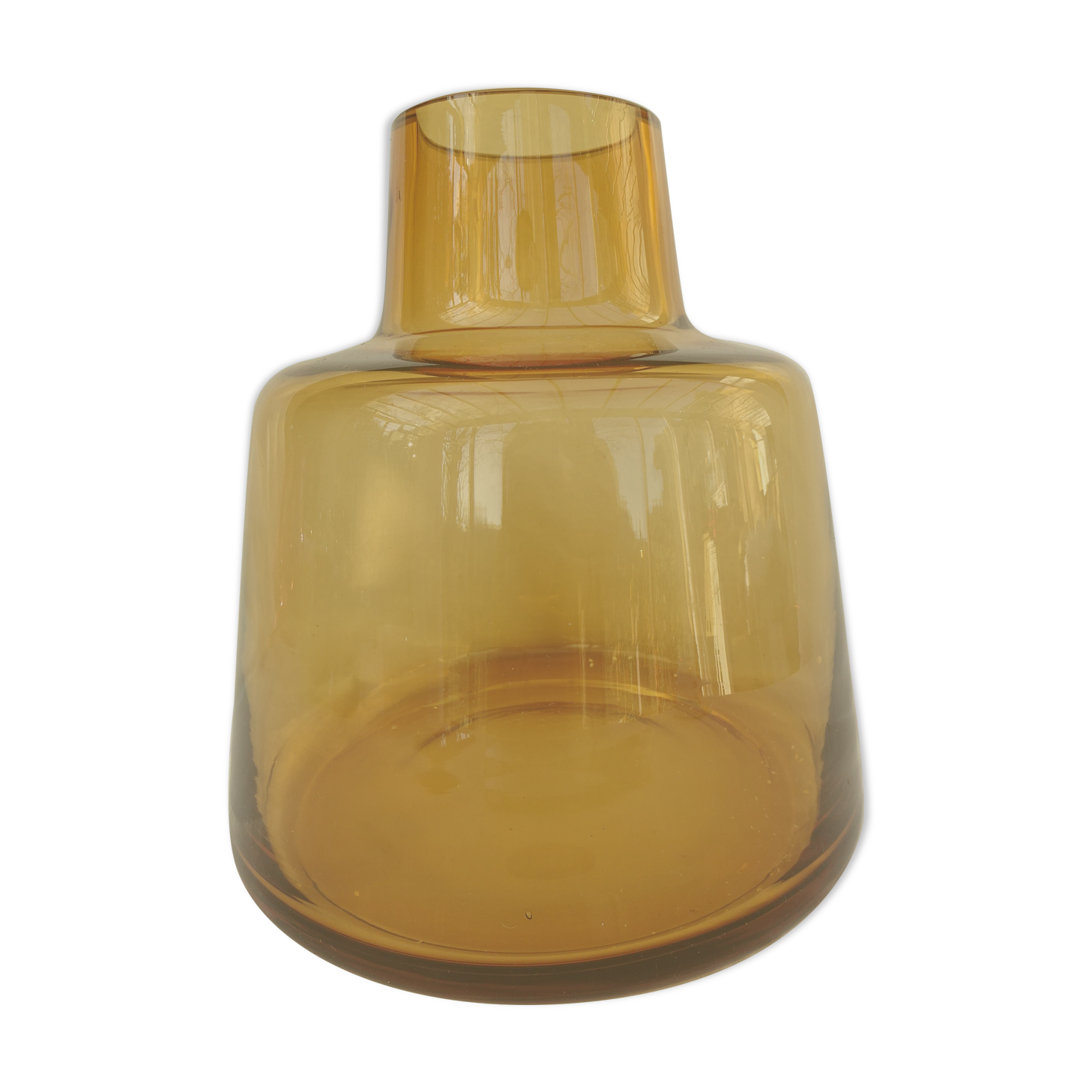 Decorative vintage vase/jar in smoked glass