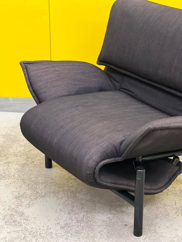 Vintage Black Veranda Armchair by Vico Magistretti for Cassina