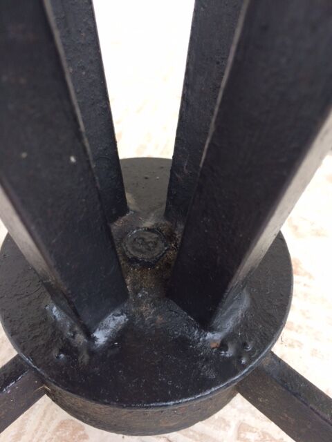 Bistro table with foot vintage cast iron