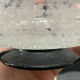 Daum circa 1950: frosted glass caviar cup on black pedestal