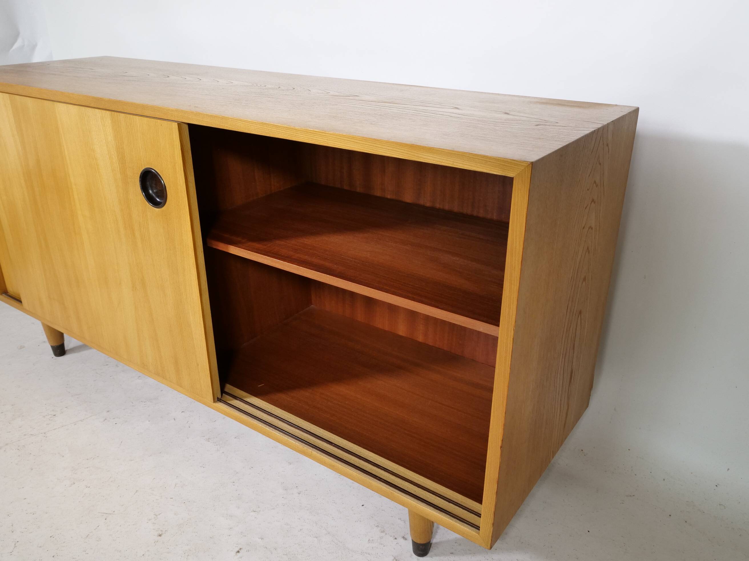 Erich Stratmann Sliding Door Sideboard 1960s Elm