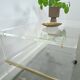 Space age plexiglas trolley met messing