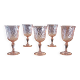 5 Rosaline stem glasses