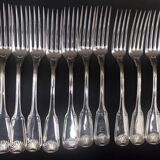Silver shell cutlery