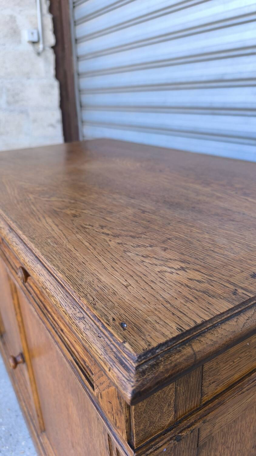 English sideboard in blond oak 1950