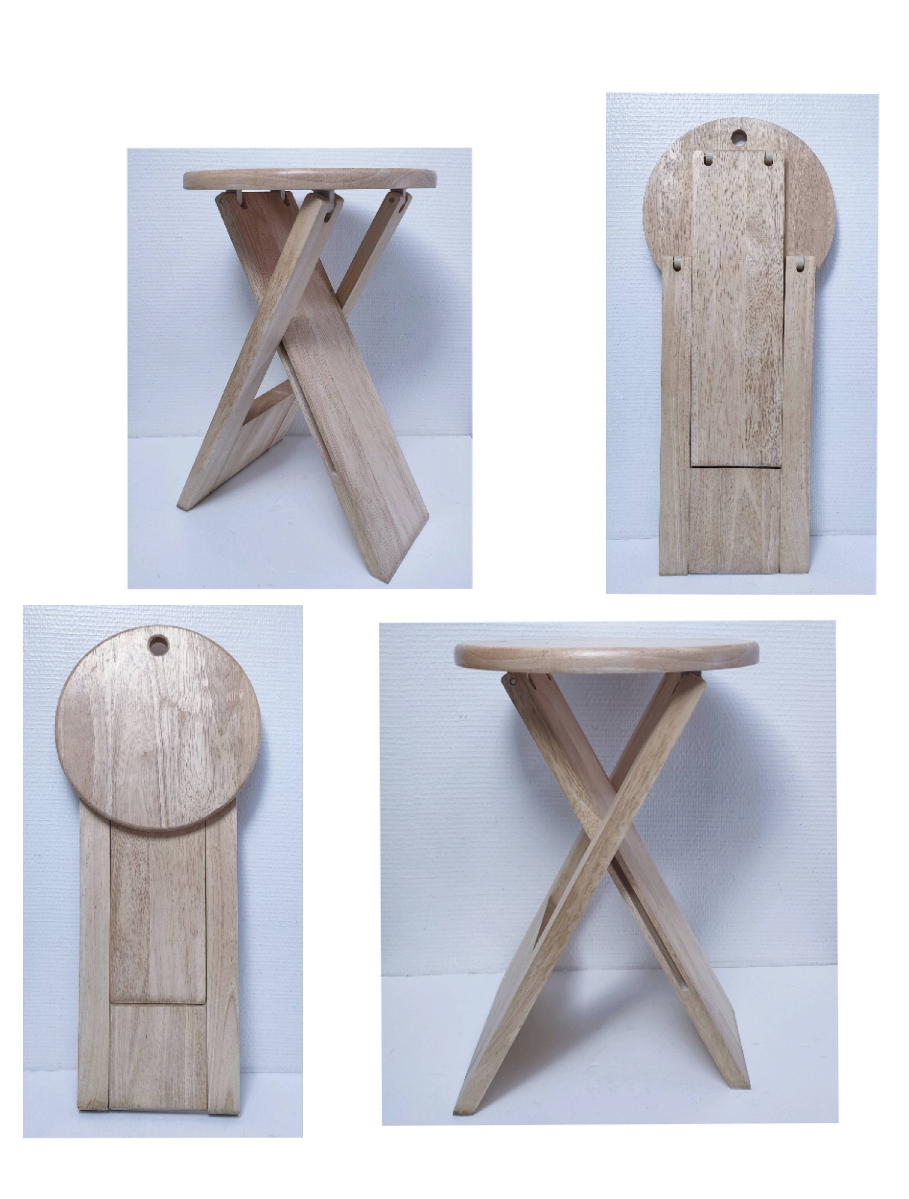 "Suzy" stool by Adrian Reed solid beech 80s