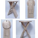 "Suzy" stool by Adrian Reed solid beech 80s