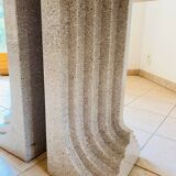 Dining room table in travertine / granite design 60's