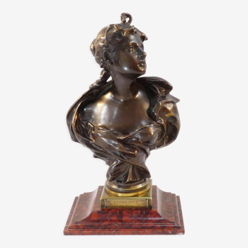 Buste en bronze par Felix Pierre Richard 19ème siècle