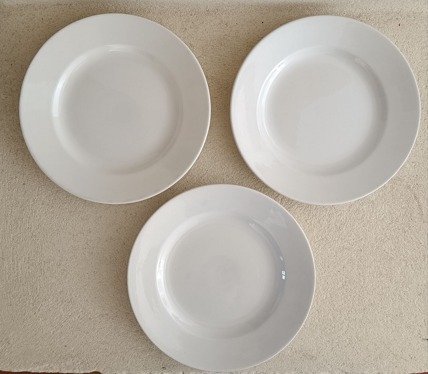 3 plates iron earth Sarreguemines