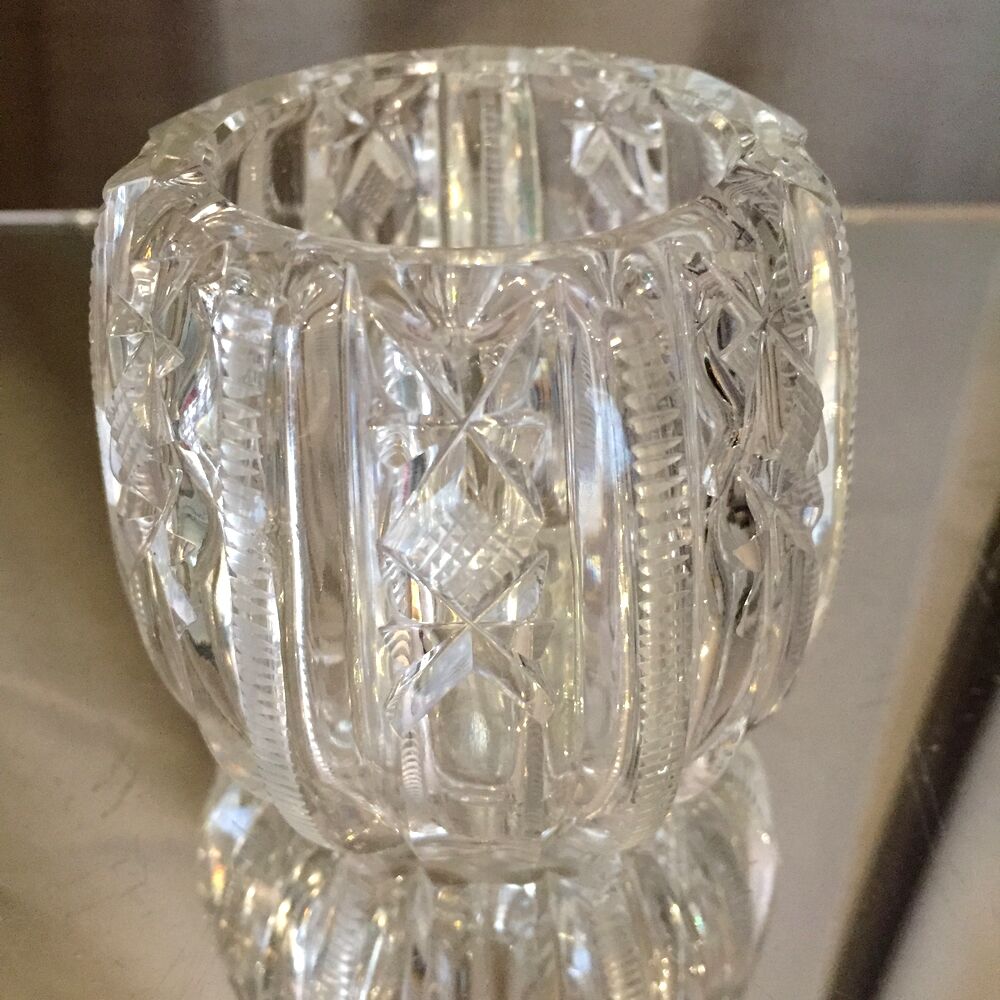 Empty candle holder or desk accessory in crystal size