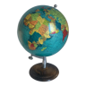 Vintage globe 1969 terrestrial wood Taride world map - 36cm