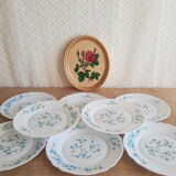 Set de 8 assiettes à dessert Arcopal modèle Véronica vintage