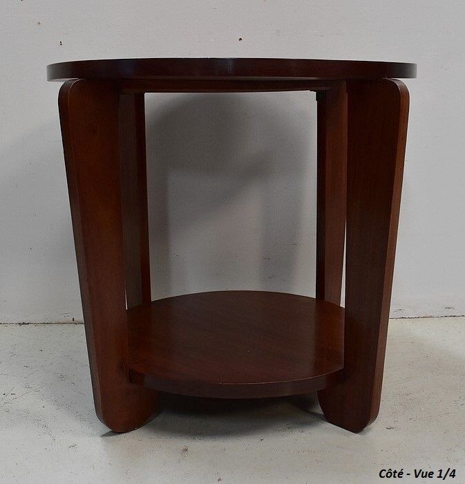 Table de salon art déco, en acajou massif – 1920 / 1930