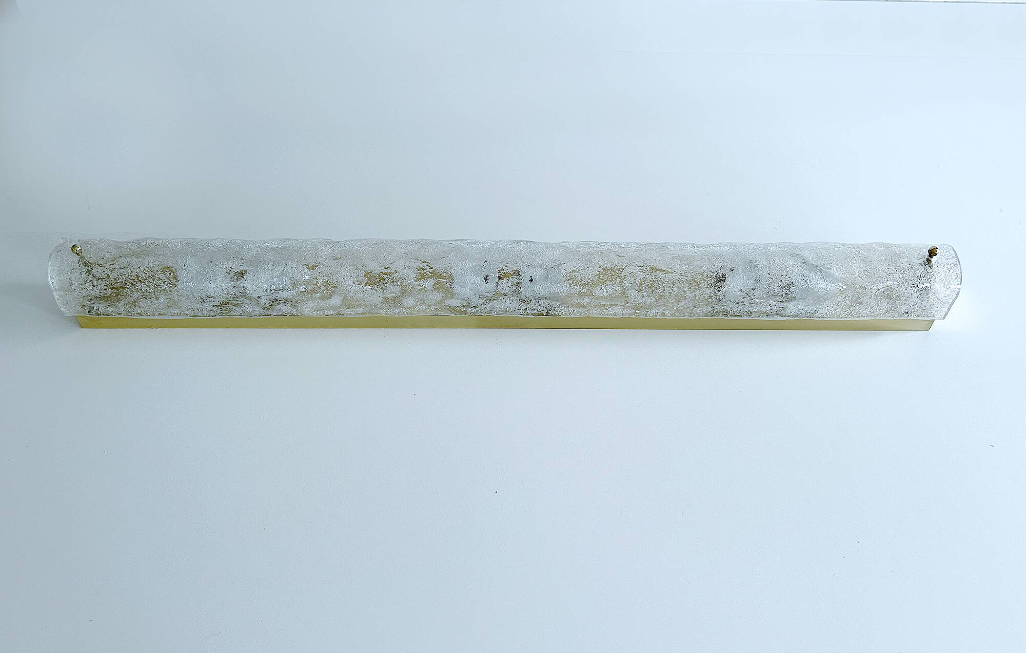 Large Vintage Murano Glass Brass Wall Lamp