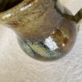 Glazed stoneware pitcher
