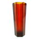 Art Deco vase, pressed glass, Zawiercie Glassworks, Poland, 1930s