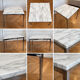 3 tables Florence Knoll – marbre blanc type Calacatta & acier chromé