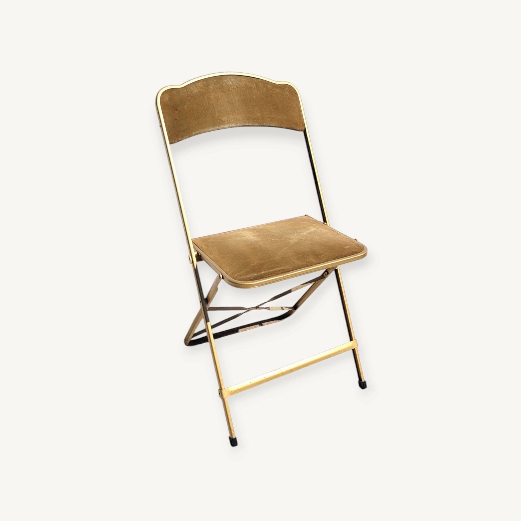 Golden folding opera chair