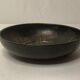 CHINA, black lacquered wood cup decorated three dignitaries early twentieth century