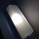Rectangular porthole wall light in industrial/70s style frosted glass