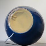 Large d'albret lamp base - made in france, 70's, cracked blue