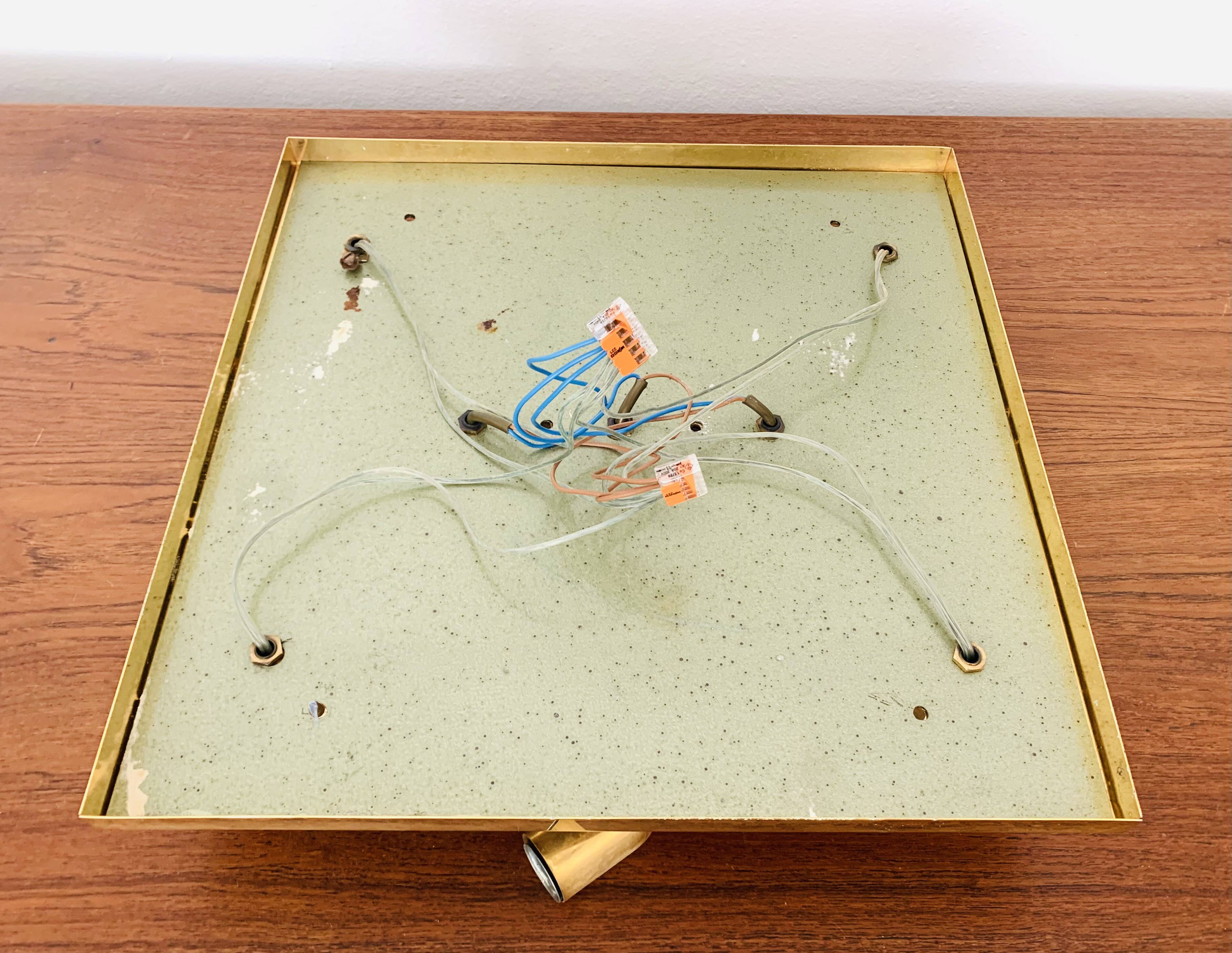 Chandelier en verre Flush par Ernest Palme