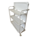 Vintage folding dessert trolley on wheels, 3 white shelves