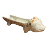 Plat de service tête de cochon en porcelaine pour saucisson