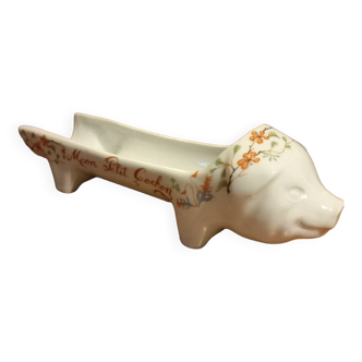 Porcelain pig's head serving dish for sausage