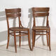 Paire de chaises Mundus-Borlo en bois courbé à dossier plein – Roumanie, vers 1920