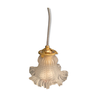 Tulip lamp, black and white graphic cord
