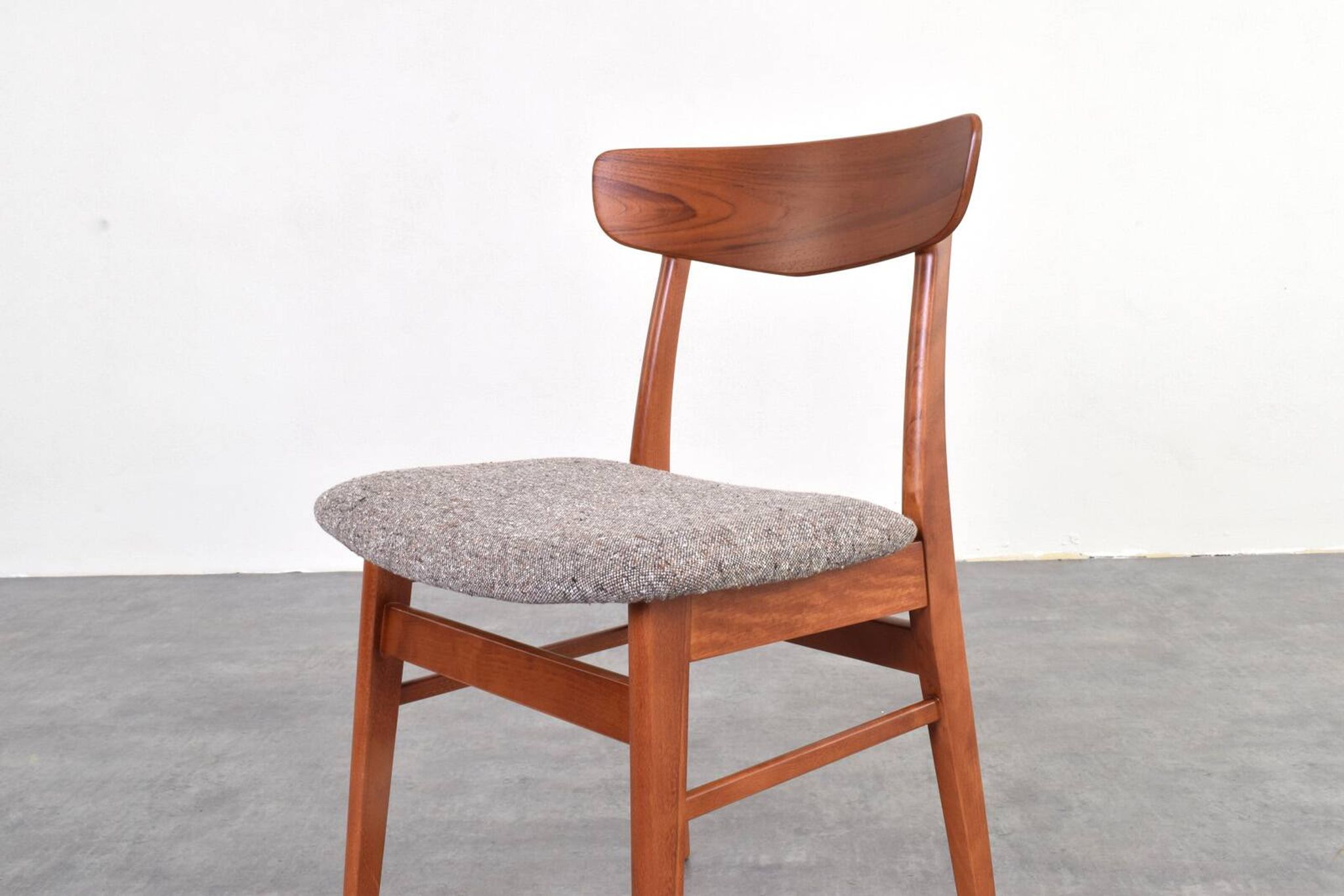 Mid-Century Danish Teak & Wool Dining Chairs from Farstrup, 1960s, Set of 4