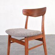 Mid-Century Danish Teak & Wool Dining Chairs from Farstrup, 1960s, Set of 4