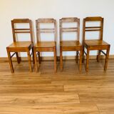 Ensemble de 4 chaises années 60