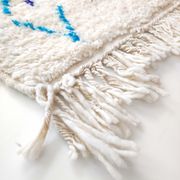 Moroccan Berber carpet azilal ecru with colorful patterns 232x162cm